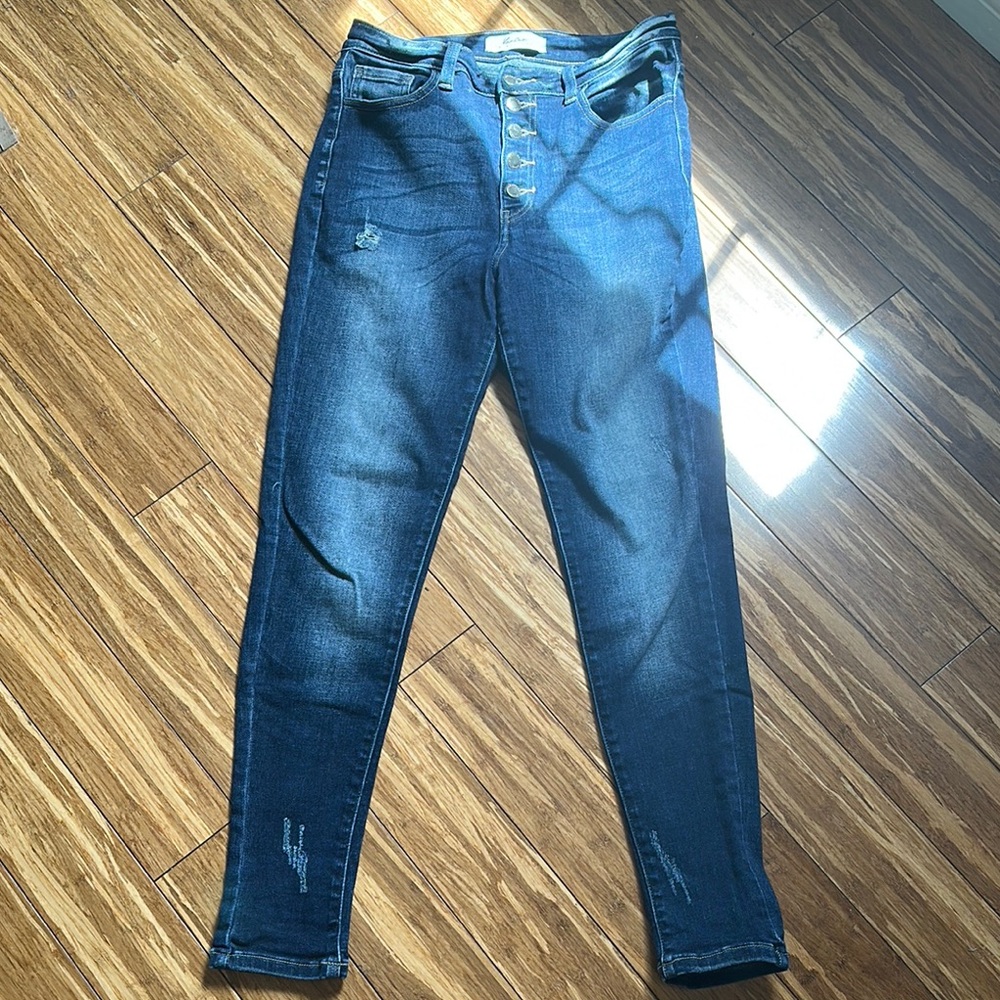 KanCan Blue High Rise Jeans with Tapered Leg
